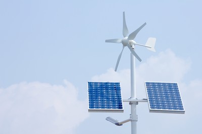 Chantier de pose d'une éolienne