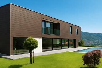 Chantier de bardage composite
