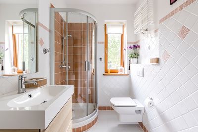 Chantier de une cabine de douche