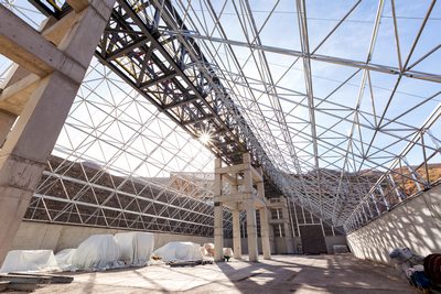 Chantier de une charpente métallique