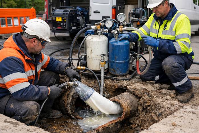 Chemisage de canalisation — illustration RenoMigo