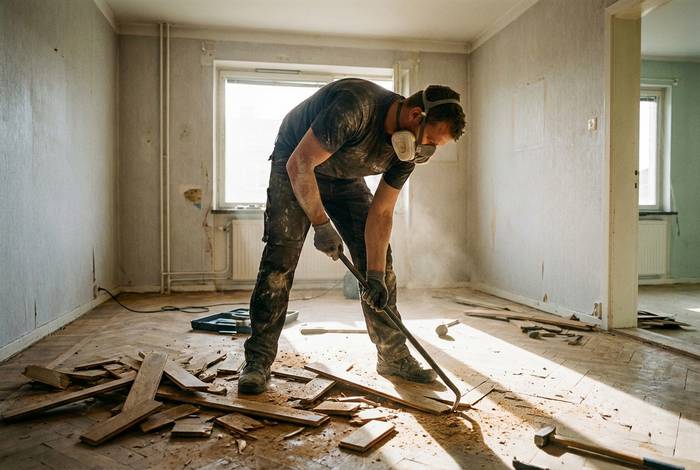 Coût de la dépose d'un parquet — illustration RenoMigo