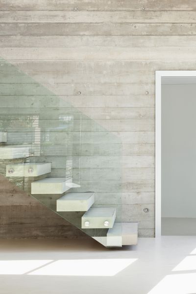 Chantier de un escalier en béton