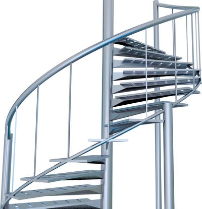 Chantier de un escalier métallique