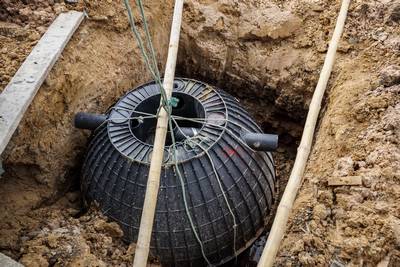 Chantier de fosse toutes eaux