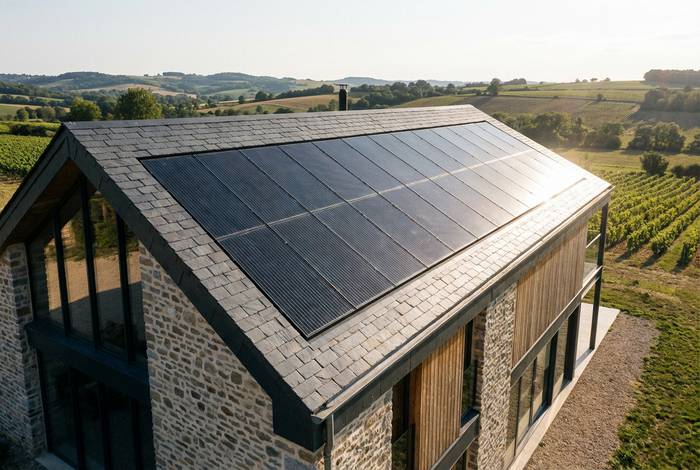 Avantages et inconvénients des panneaux solaires intégrés à la toiture (IAB) — illustration RenoMigo