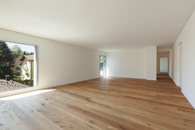 Chantier de parquet flottant