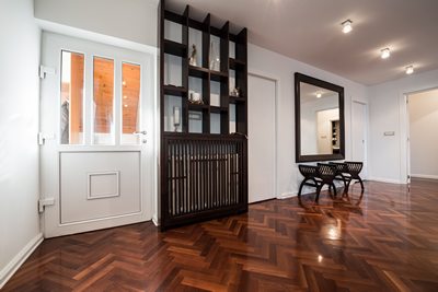 Chantier de parquet massif