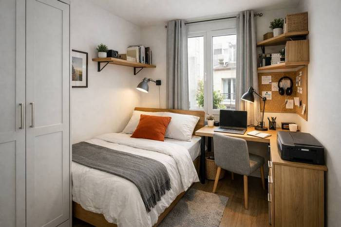 Aménager une chambre de 9 m² en optimisant l'espace — illustration RenoMigo