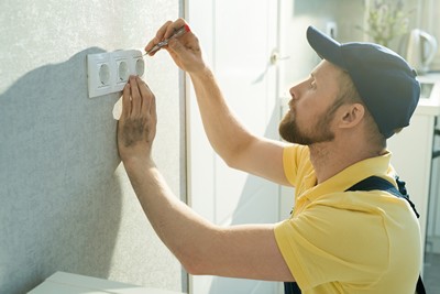 Chantier de tarif de pose d'une prise électrique