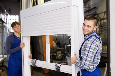 Chantier de des volets en pvc