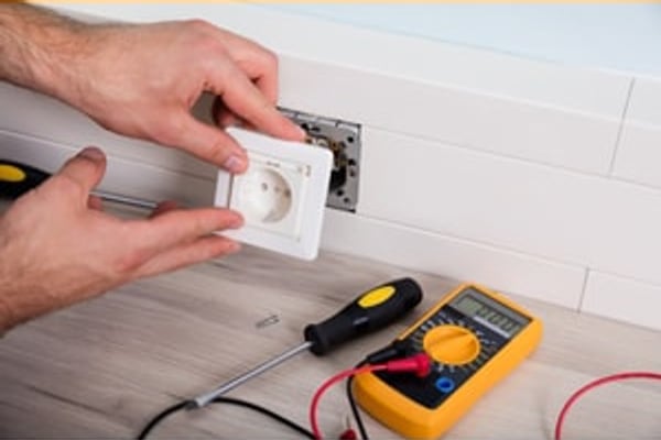 Chantier de travaux électriques
